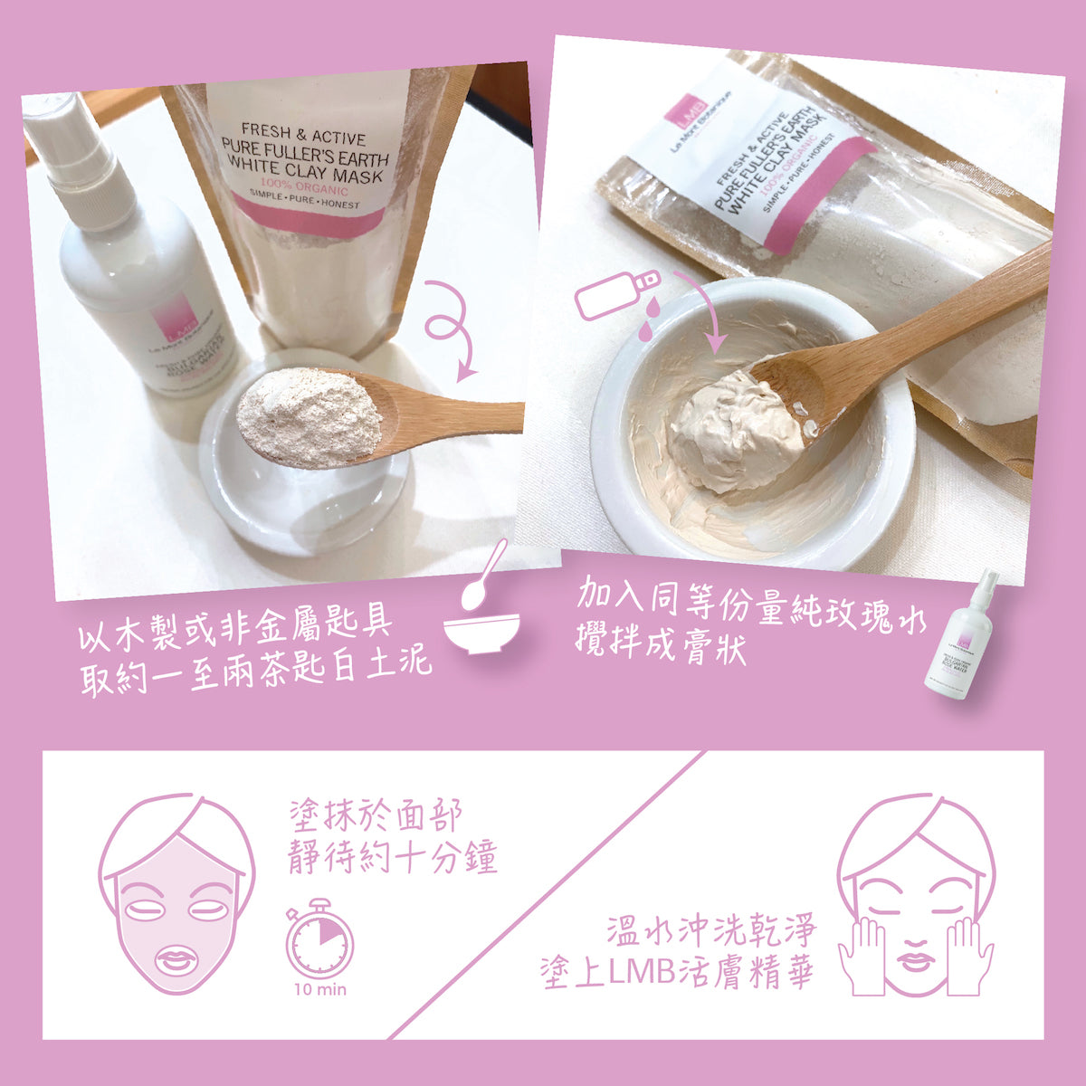 LMB - Fuller's Earth White Clay Mask 100g