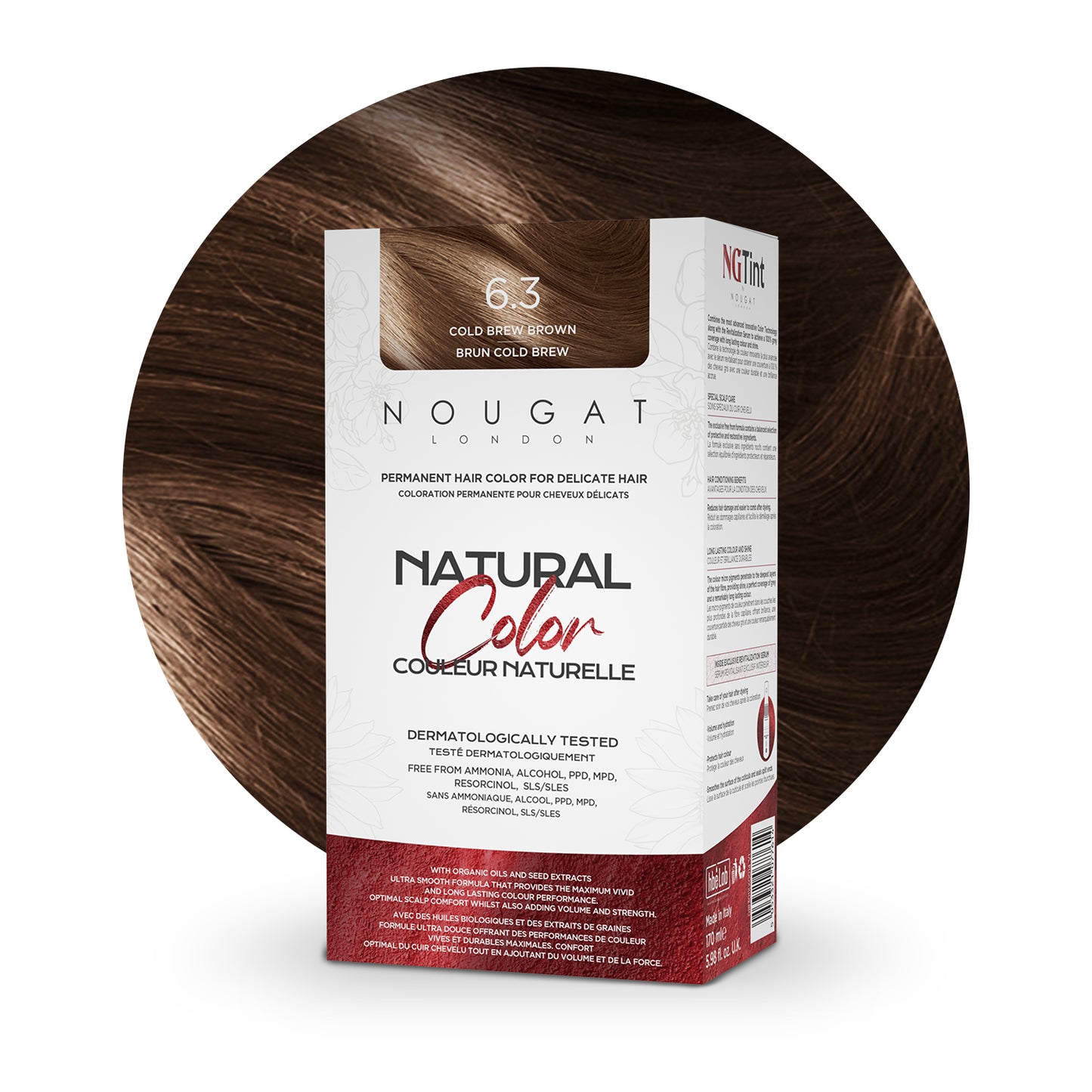 Nougat - 意大利植物染髮劑 (6.3 冷萃棕)