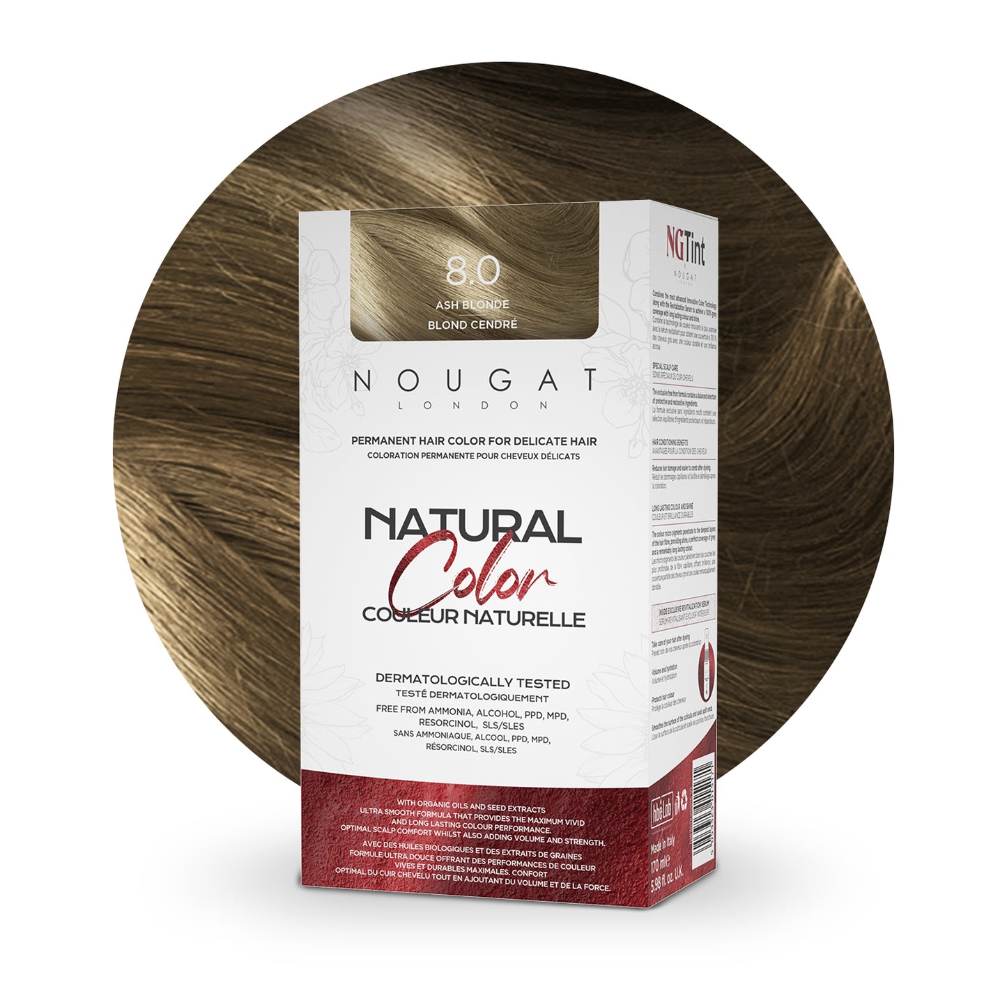 Nougat - Natural Permanent Hair Dye (8.0 Ash Blonde)