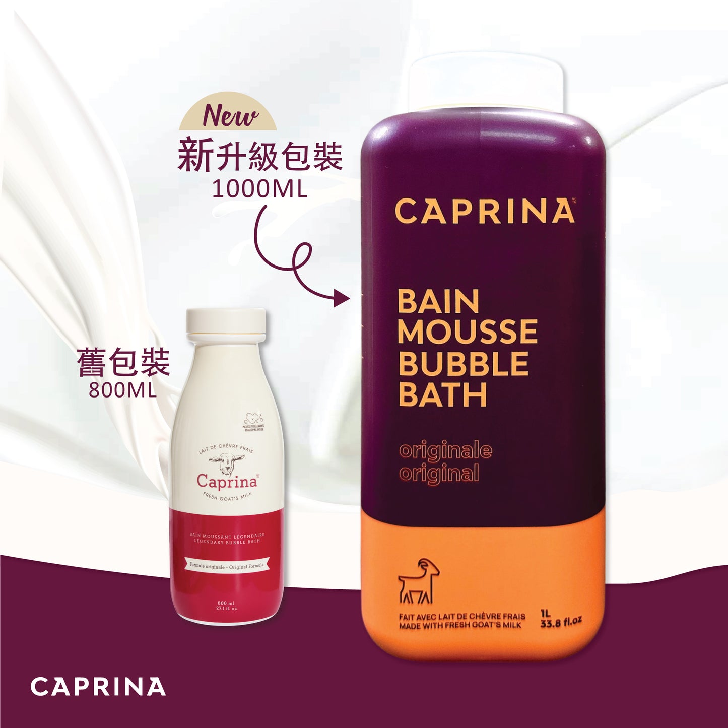 Caprina - Bubble Bath Original Formula 1000ML