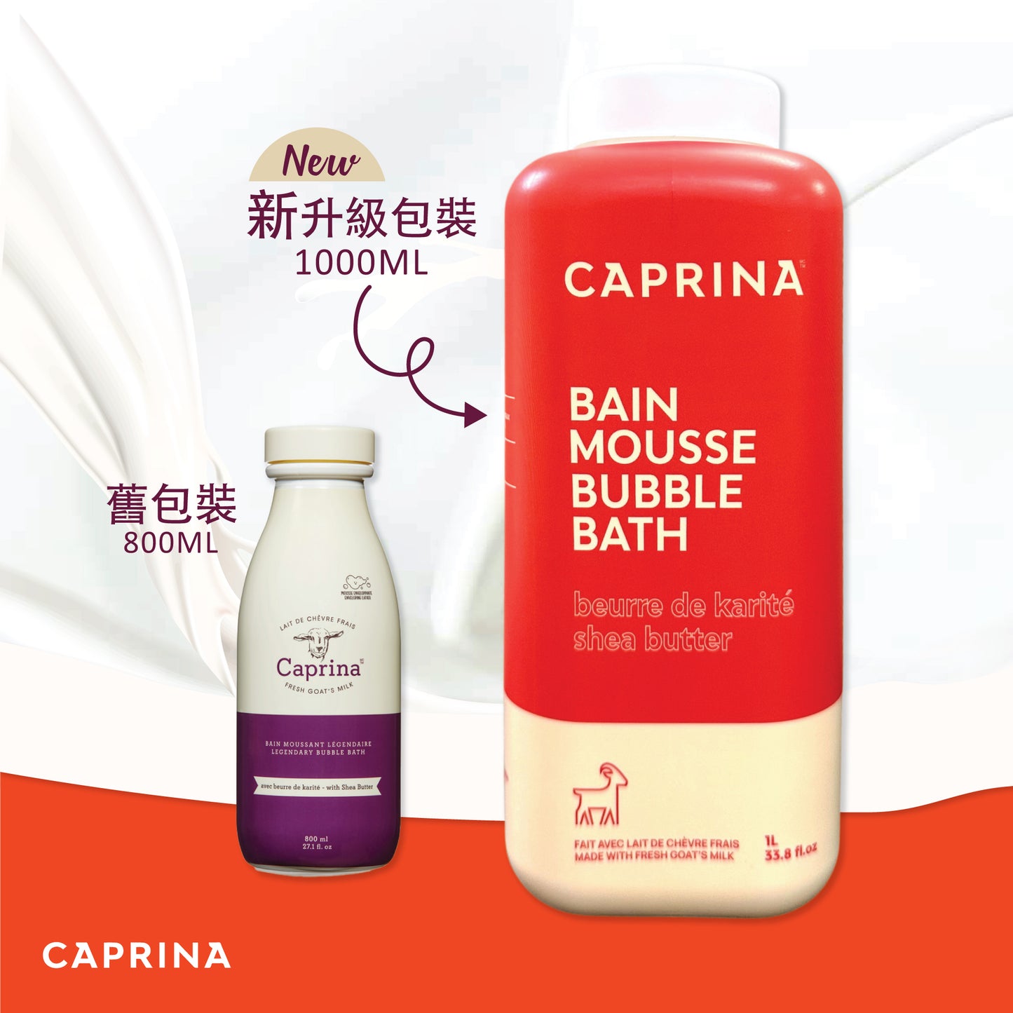 Caprina - Bubble Bath Shea Butter 1000ML
