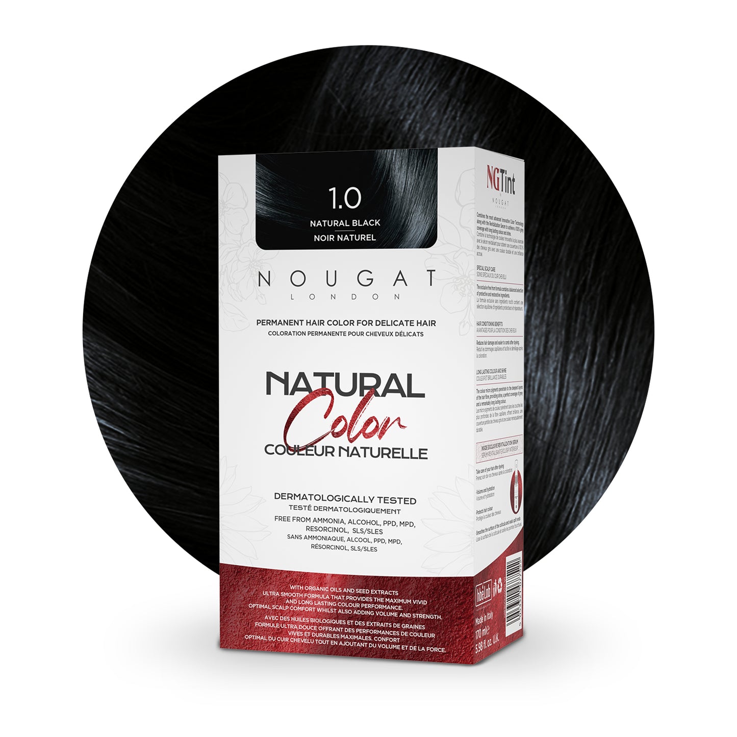 Nougat - Natural Permanent Hair Dye (1.0 Natural Black)