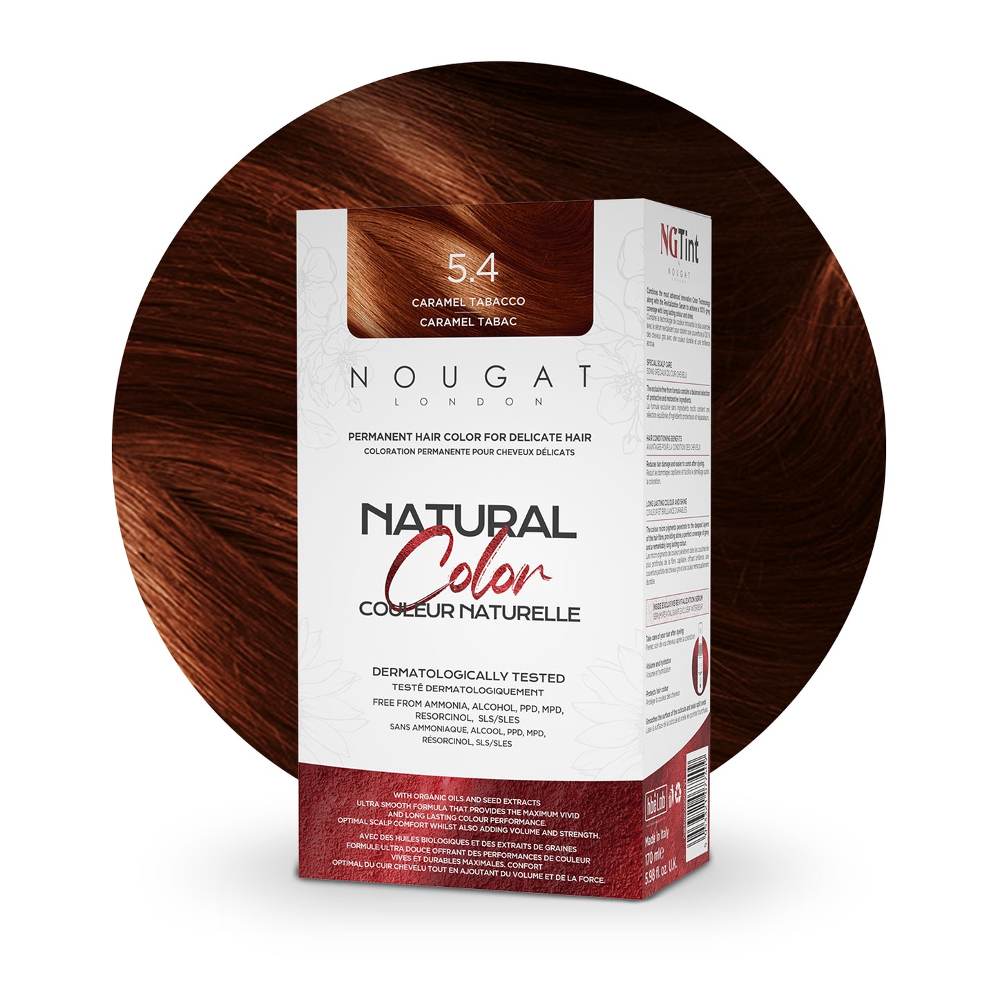 Nougat - Natural Permanent Hair Dye (5.4 Caramel Tobacco)