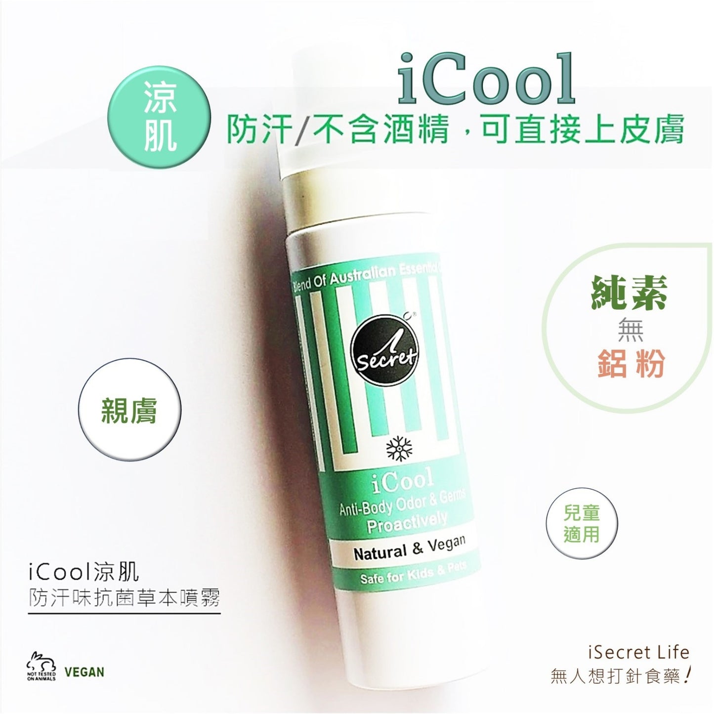 iSecret - iCool Anti Sweat Odor & Germs Mist 80ml