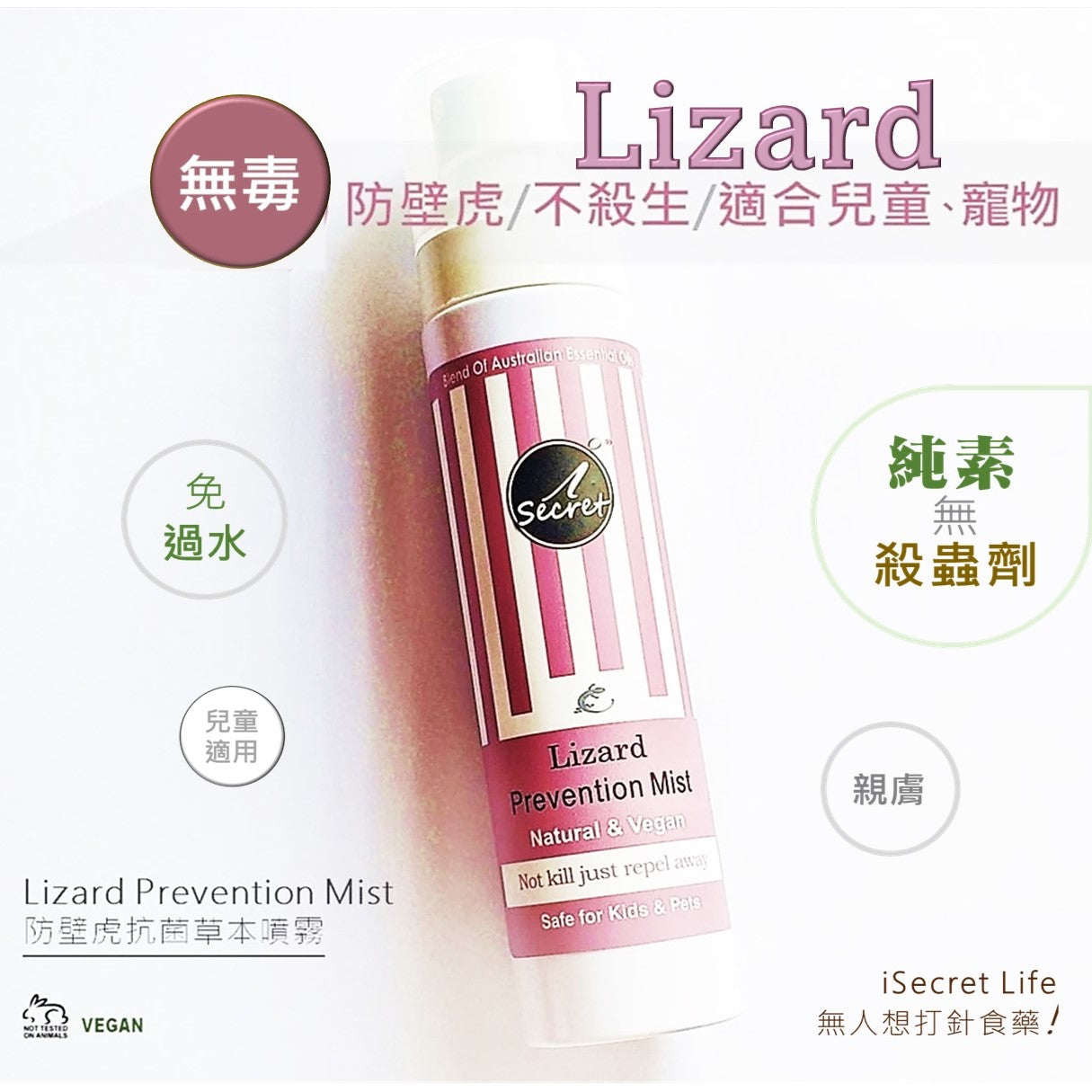 iSecret - Lizard Prevention Mist 100ml